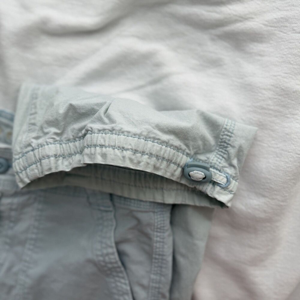 American Eagle Women’s Light Blue Cargo Pants Straight Leg Stretch Pockets 8R - Picture 5 of 9